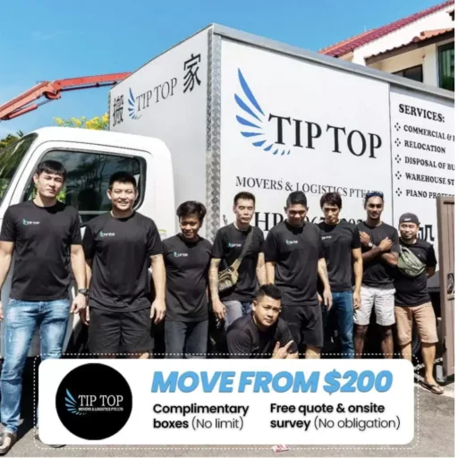 Team of professional movers from Tip Top Movers Singapore